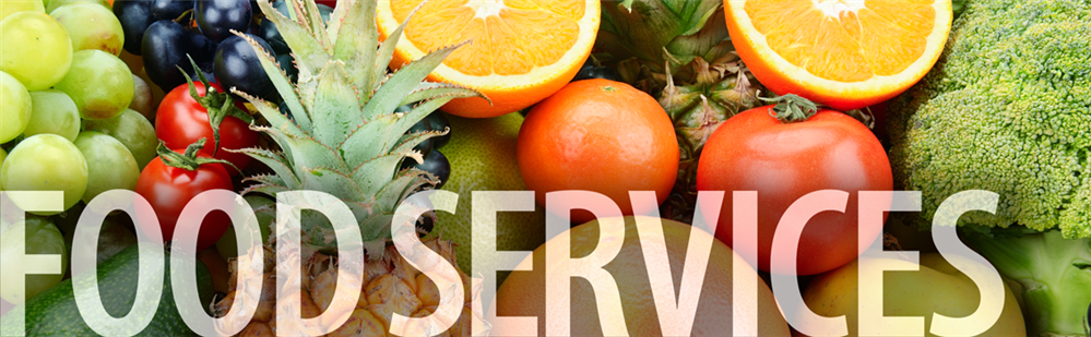 食品服务。照片显示水果和蔬菜“width=